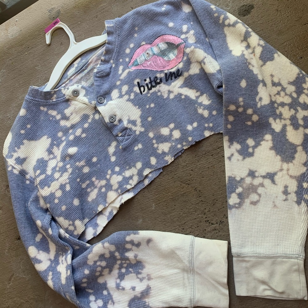 custom cropped long sleeve thermal